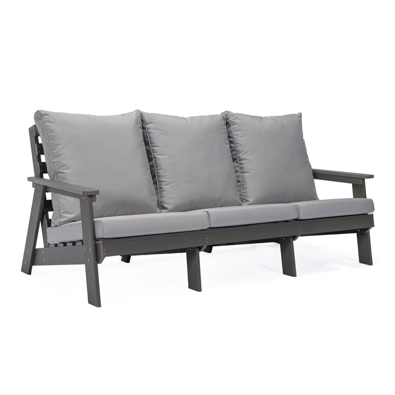 Posh Living Safia  Outdoor 4pc Seating Group Dark Grey