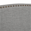 Posh Living Adelyne Linen & Solid Wood Platform Bed Queen Size in Gray