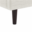 Posh Living Adelyne Linen & Solid Wood Platform Bed King Size in Cream White