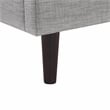 Posh Living Adelyne Linen & Solid Wood Platform Bed King Size in Gray