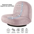 Posh Living Saeed Plush Recliner/Floor Chair Lavender