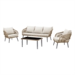 Posh Living Tim  Outdoor 4pc Seating Group Teak