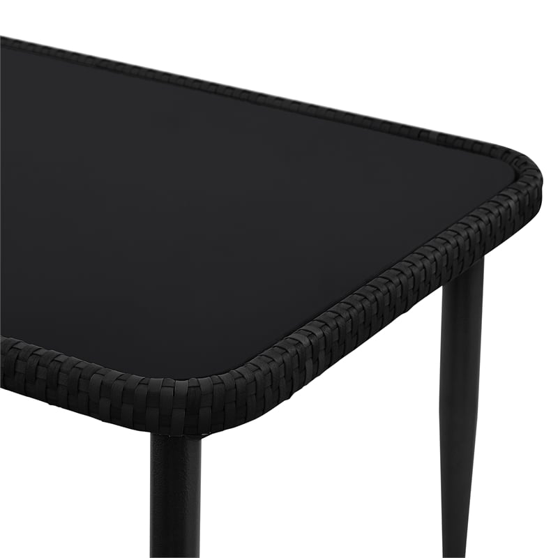 Posh Living Tim  Outdoor 4pc Seating Group Black