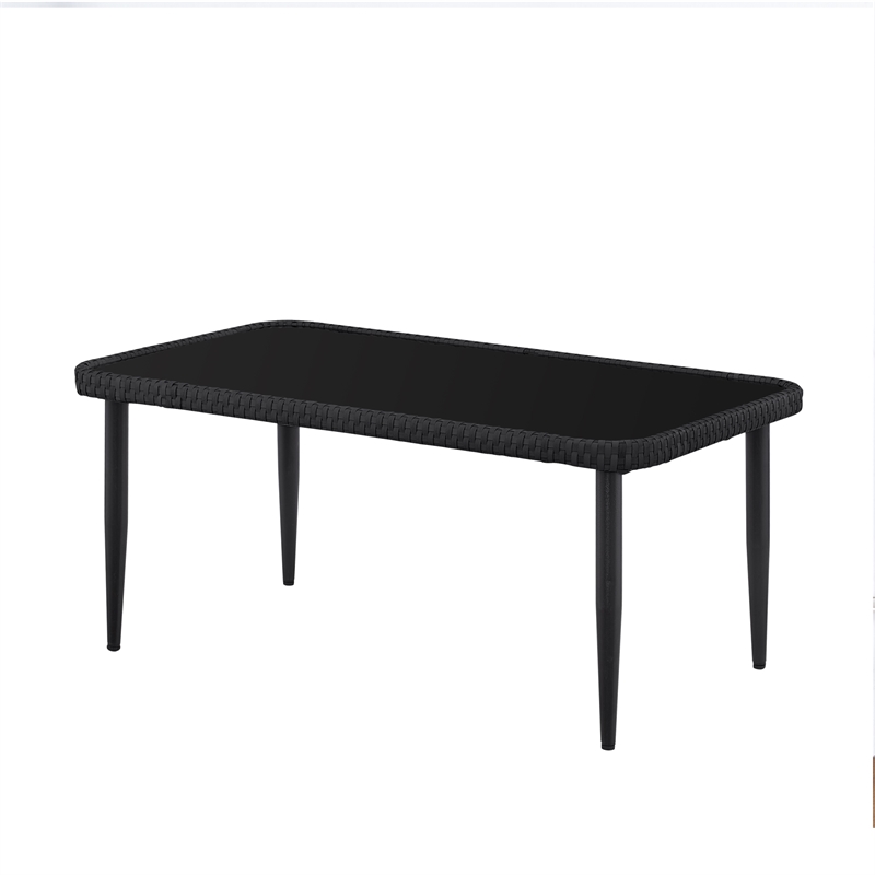 Posh Living Tim  Outdoor 4pc Seating Group Black