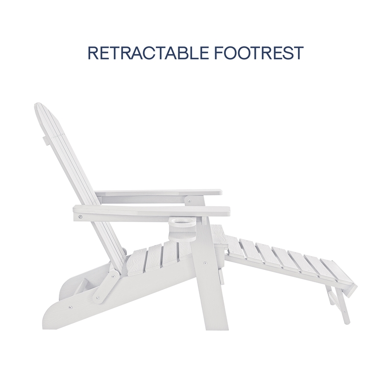 Posh Living Tyus  Adirondack Chair White