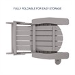 Posh Living Tyus  Adirondack Chair Light Grey