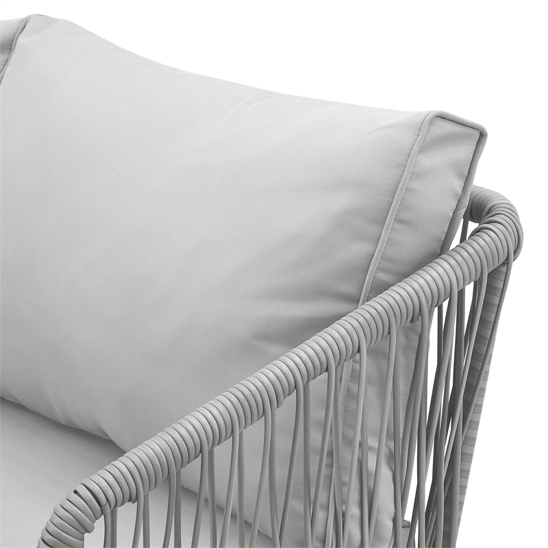 Posh Living Trayvon  Outdoor 5pc Seating Group Light Grey