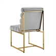 Posh Living Makynlee Velvet Armless Dining Chair Grey/Gold