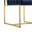Posh Living Makynlee Velvet Armless Dining Chair Navy/Gold