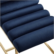Posh Living Makynlee Velvet Armless Dining Chair Navy/Gold