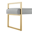 Posh Living Makynlee PU Leather Bench Grey/Gold