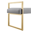 Posh Living Makynlee Velvet Bench Grey/Gold
