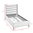 Posh Living Kaeson Upholstered Velvet & Wood Full Platform Bed in Light Gray