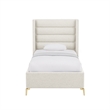 Posh Living Kaeson Linen Full Size Platform Bed Light Beige