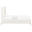 Posh Living Kaeson Linen Full Size Platform Bed Light Beige