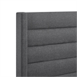 Posh Living Kaeson Upholstered Linen & Wood Full Platform Bed in Gray