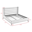 Posh Living Kaeson Upholstered Linen & Wood King Platform Bed in Gray