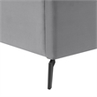 Posh Living Kam Upholstered Velvet & Wood Full Platform Bed in Light Gray
