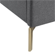 Posh Living Kam Upholstered Linen & Wood Full Platform Bed in Gray