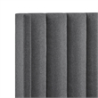 Posh Living Kam Upholstered Linen & Wood King Platform Bed in Gray