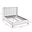 Posh Living Kam Upholstered Linen & Wood Queen Platform Bed in Gray