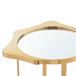 Posh Living Lamiyah End Table Gold With Mirrored Top