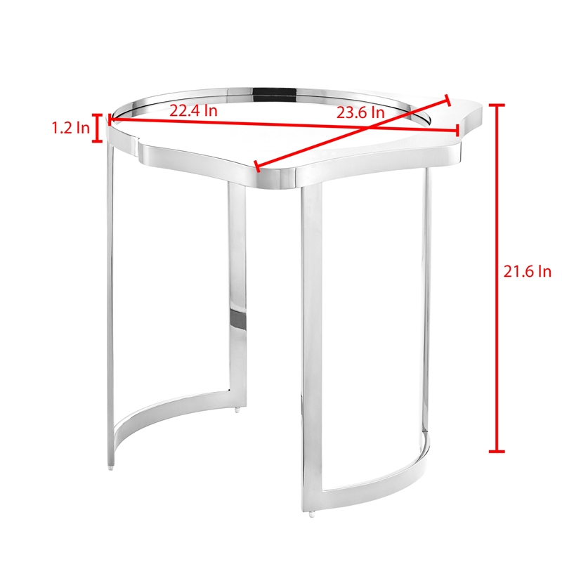Posh Living Lamiyah End Table Gold With Mirrored Top