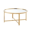 Posh Living Leiah Coffee Table Gold With Mirrored Top