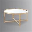 Posh Living Leiah Coffee Table Gold With Mirrored Top