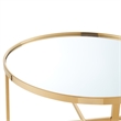 Posh Living Leiah Coffee Table Gold With Mirrored Top