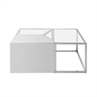 Posh Living Kristy 3 Pieces Coffee Table Chrome