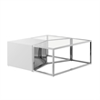 Posh Living Kristy 3 Pieces Coffee Table Chrome