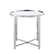 Posh Living Leiah Cross Legs End Table Chrome