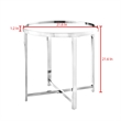 Posh Living Leiah Cross Legs End Table Chrome