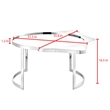 Posh Living Lamiyah Coffee Table Chrome With Mirrored Top