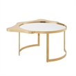 Posh Living Lamiyah Coffee Table Gold With Mirrored Top