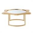Posh Living Lamiyah Coffee Table Gold With Mirrored Top