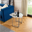 Posh Living Lamiyah End Table Chrome With Mirrored Top