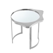 Posh Living Lamiyah End Table Chrome With Mirrored Top