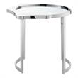 Posh Living Lamiyah End Table Chrome With Mirrored Top