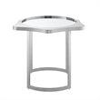 Posh Living Lamiyah End Table Chrome With Mirrored Top