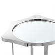 Posh Living Lamiyah End Table Chrome With Mirrored Top