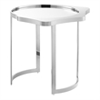 Posh Living Lamiyah End Table Chrome With Mirrored Top