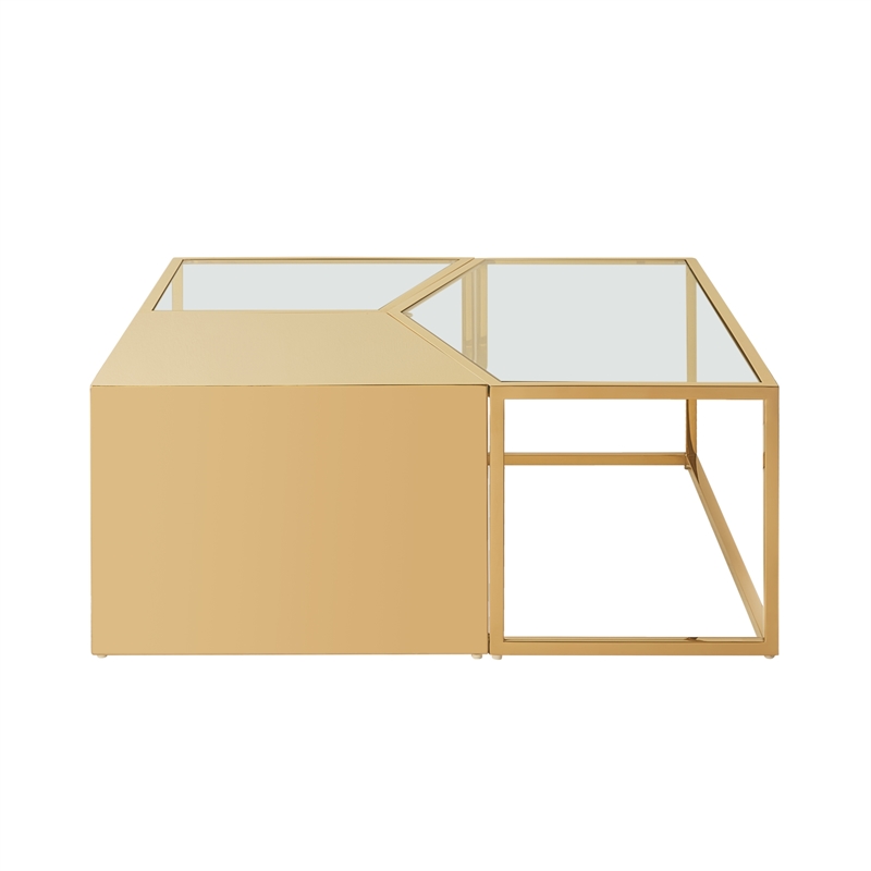Posh Living Kristy 3 Pieces Coffee Table Gold