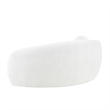 Posh Living Gabby Upholstered Wood & Sherpa Sofa with Curve Back in White