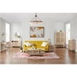 Posh Living Aralyn Wood & Rattan Vanity Table in Beige/Natural