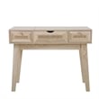 Posh Living Aralyn Wood & Rattan Vanity Table in Beige/Natural