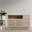 Posh Living Aralyn Wood Sideboard Console Table Media Center in Natural/Beige