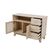 Posh Living Aralyn Wood Sideboard Console Table Media Center in Natural/Beige