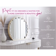 Posh Living Armand Glass Vanity Makeup Mirror with LED Lights in Gold